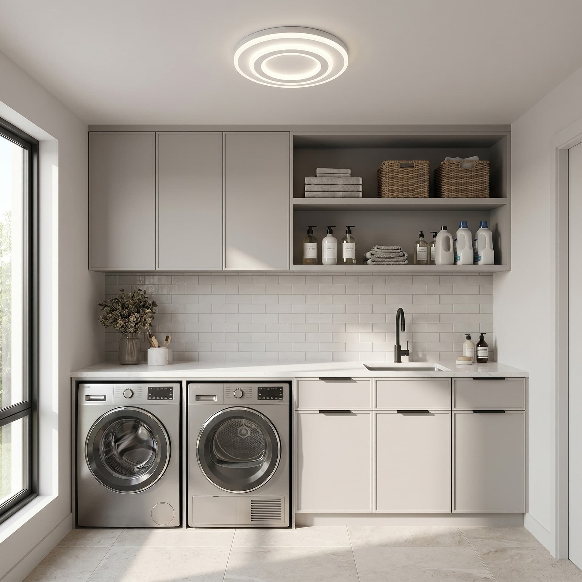 Plafoniera a soffitto moderna quadrata bianca Tonalità luce selezionabile - 2