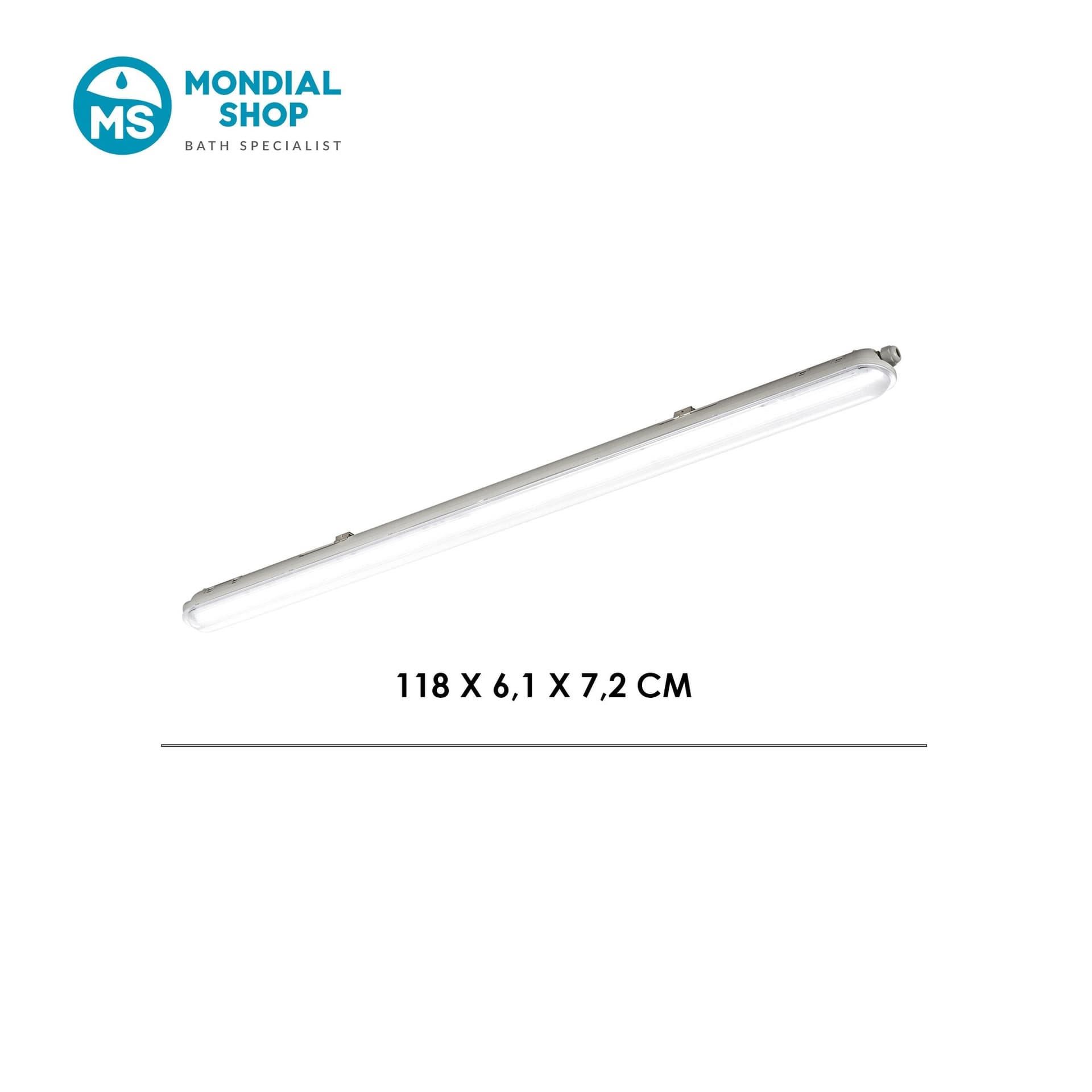Plafoniera lampada LED Disponibile in argento 40W Design ultra sottile IP65 - 3