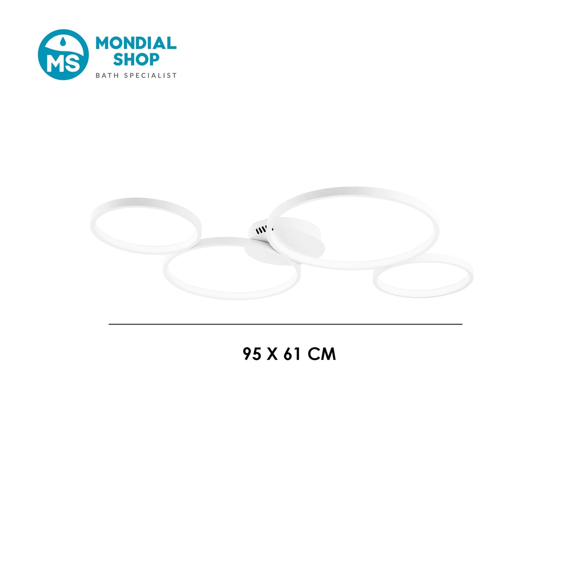 Plafoniera LED XL Bianca 60W Tonalità Luce Regolabile Design circolare moderno - 3
