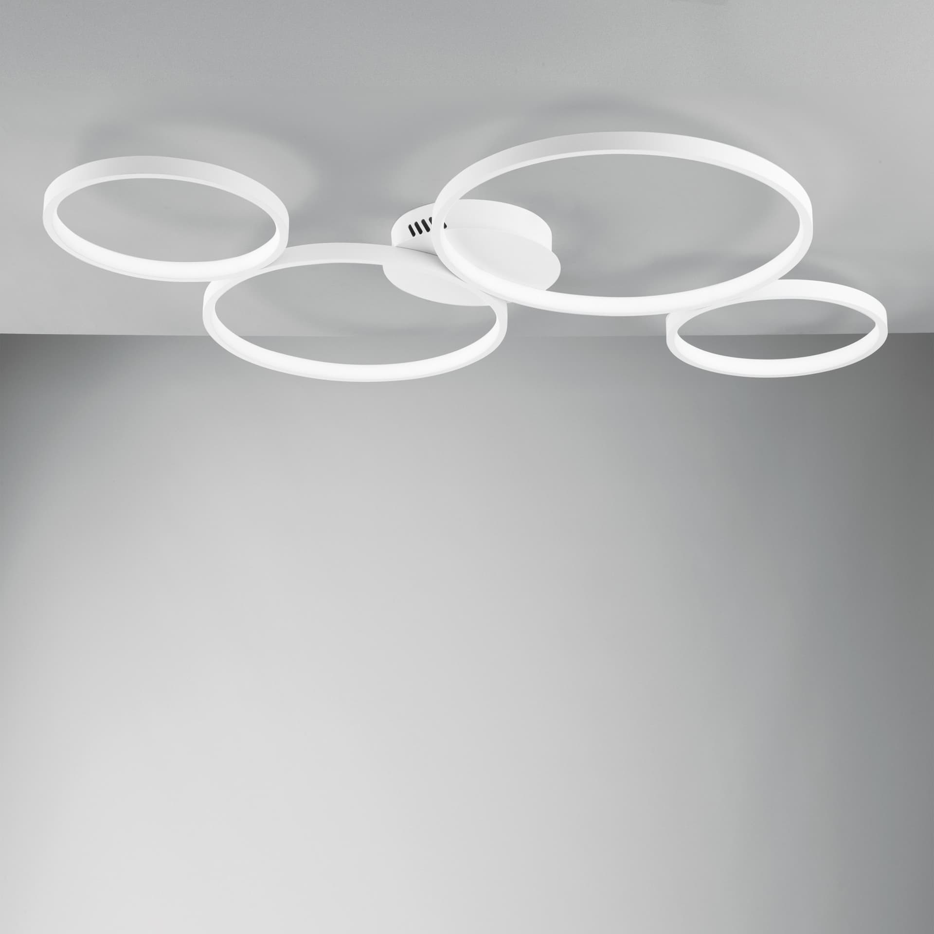 Plafoniera LED XL Bianca 60W Tonalità Luce Regolabile Design circolare moderno - 5