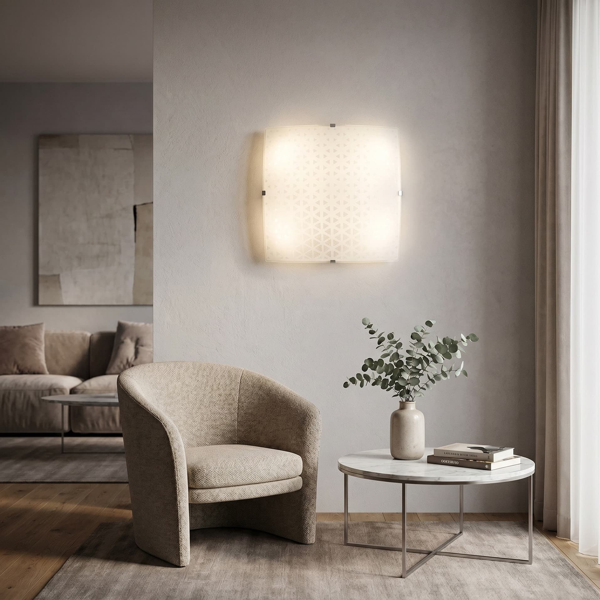 Lampada da soffitto Bianca Disponibile in 3 dimensioni 2XE27 3XE27 4XE27 per massima luce - 3