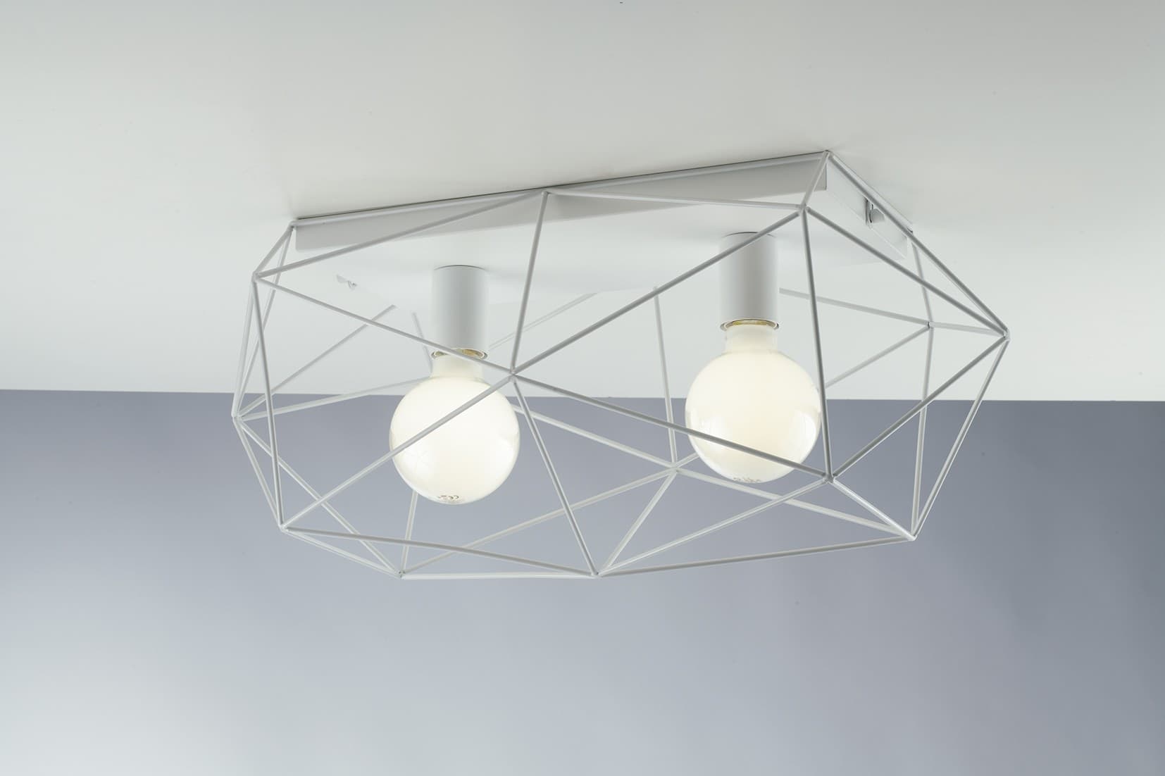 PLAFONIERA ABRAXAS BIANCA 2XE27 60X30X26,5CM - 2