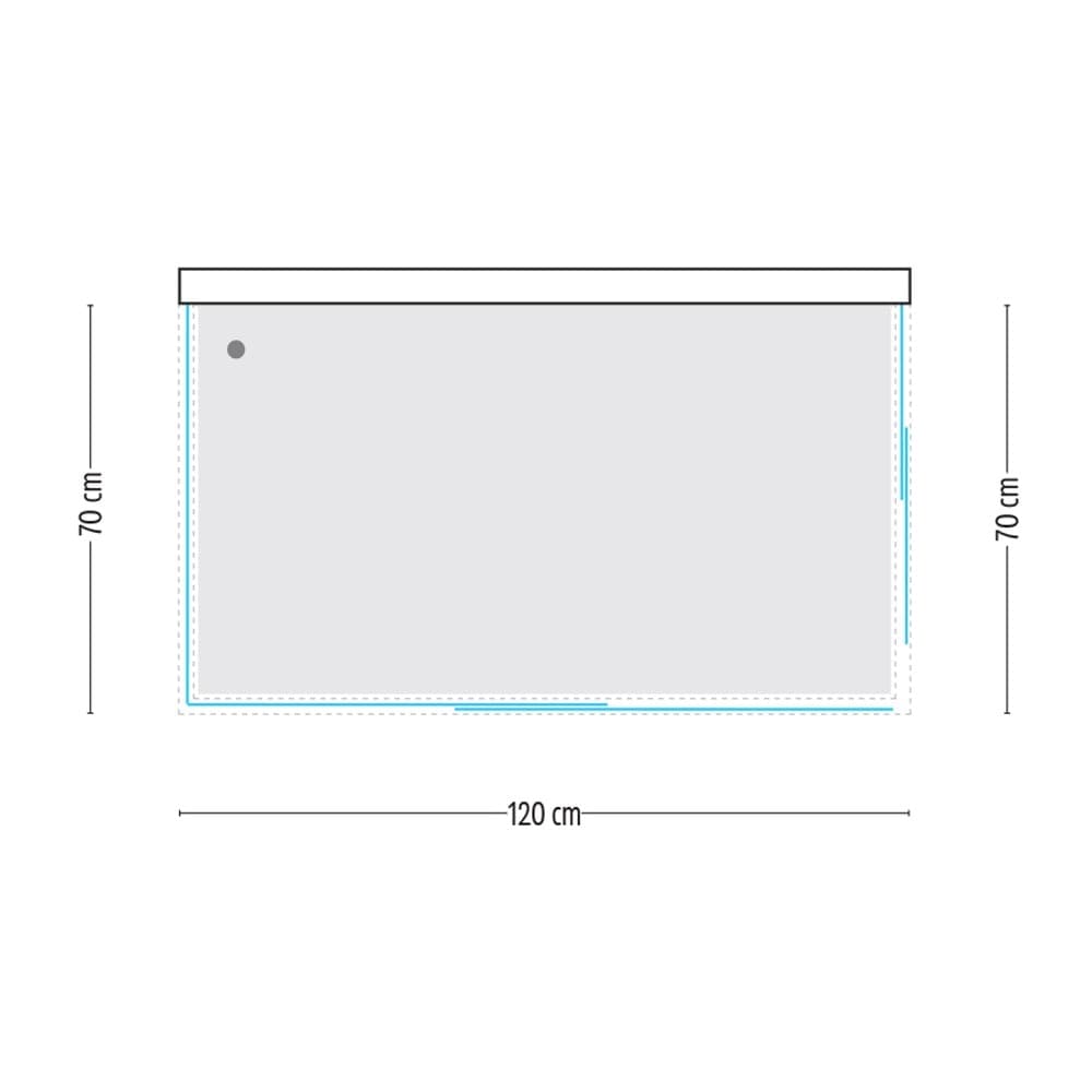 Ogomondo Box Cabina Doccia Corner 3 Lati Cristallo Temprato Trasparente 70x120x70 + Piatto Doccia Porcellana h6,5cm - 5