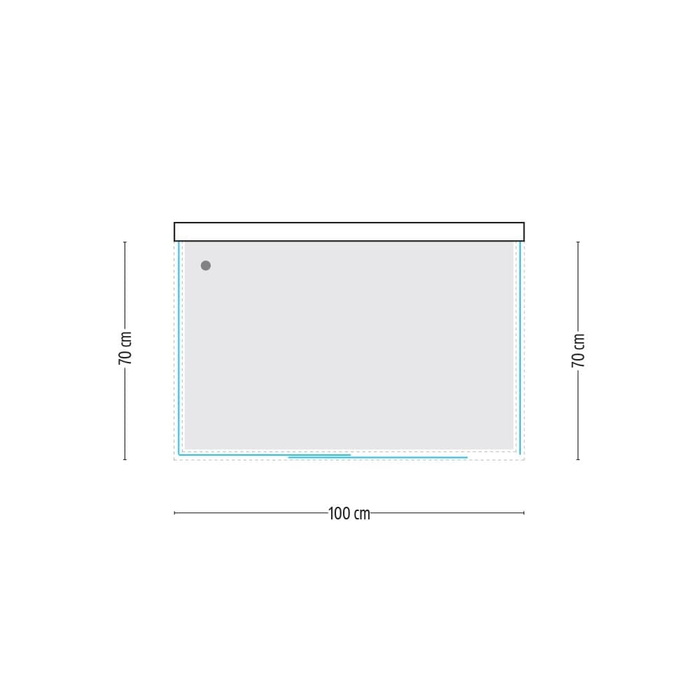 Ogomondo Cabina Doccia Slide 3 Lati Cristallo Temprato Trasparente 100x70x70 + Piatto Doccia Porcellana h6,5cm - 6