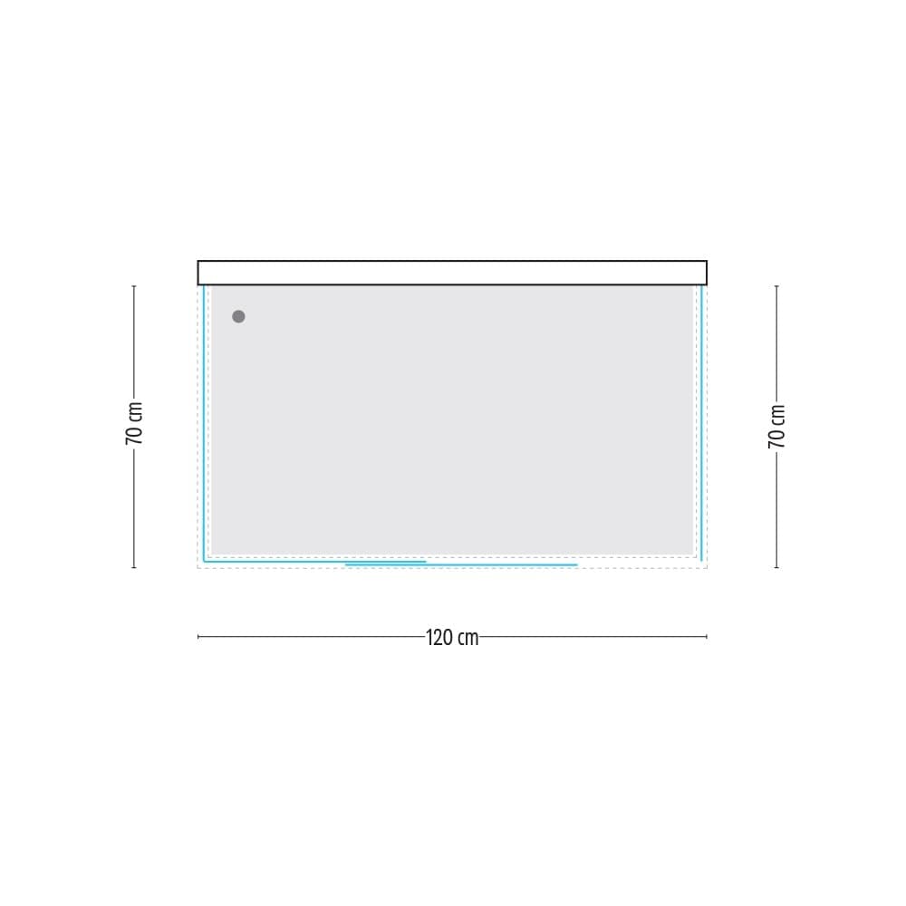 Ogomondo Cabina Doccia Slide 3 Lati Cristallo Temprato Trasparente 120x70x70 + Piatto Doccia Porcellana h6,5cm - 5
