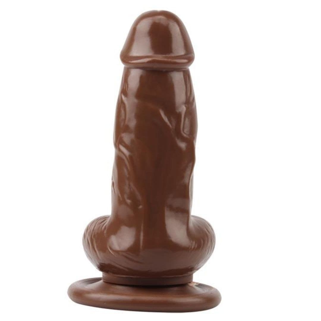 Dildo vibrante realistico con telecomando Jumbo Jack 6" Brown - 3