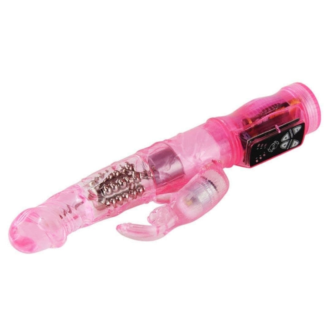 Vibratore rabbit rosa stimolatore Happy Angel Pink 21,5cm - 2