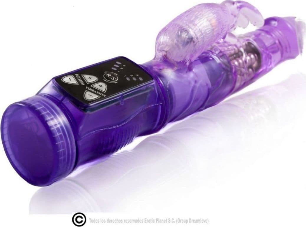 Vibratore rabbit viola stimolatore Happy Angel Lilla 21,5cm - 2