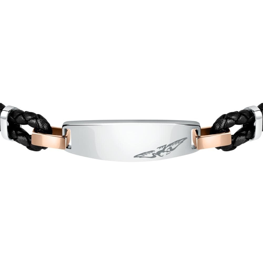 Bracciale SECTOR uomo Bandy pelle nera / acciaio (SZV75) - 2