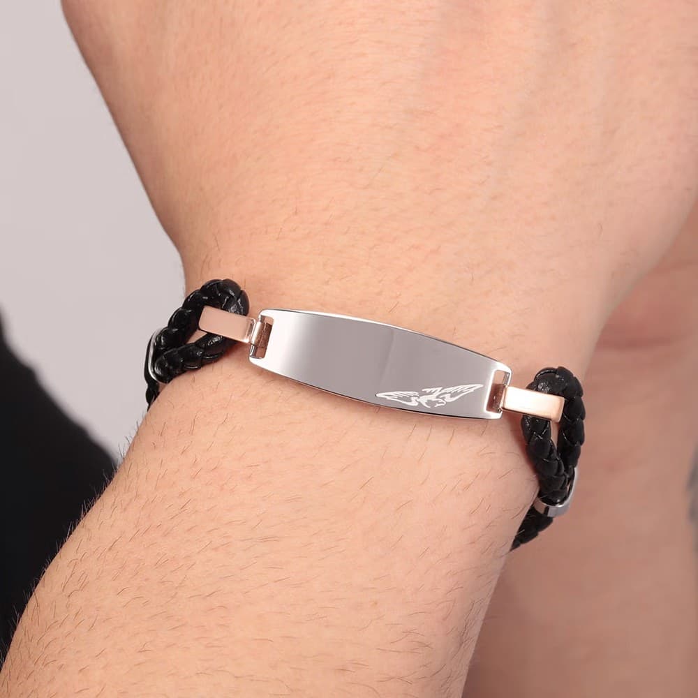 Bracciale SECTOR uomo Bandy pelle nera / acciaio (SZV75) - 4