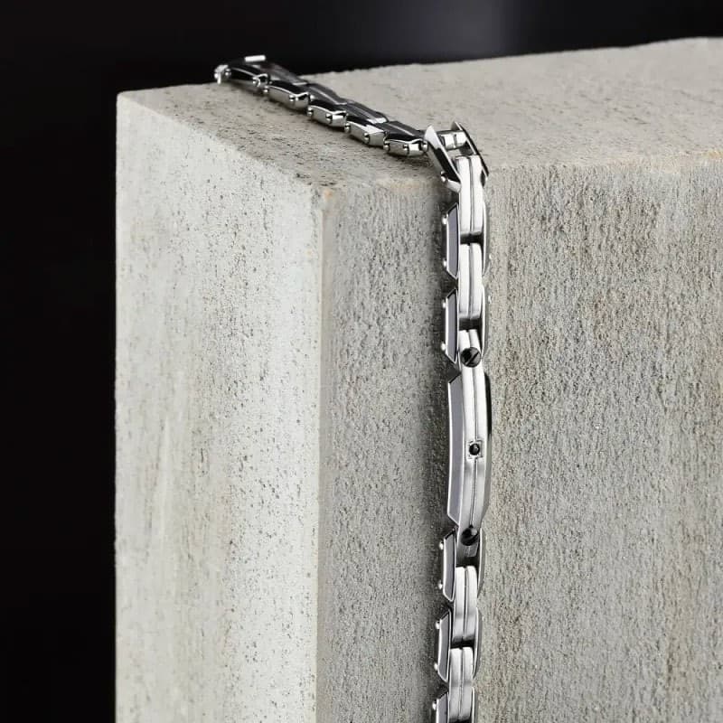 Bracciale SECTOR uomo Premium acciaio / cristallo nero (SAVK06) - 4