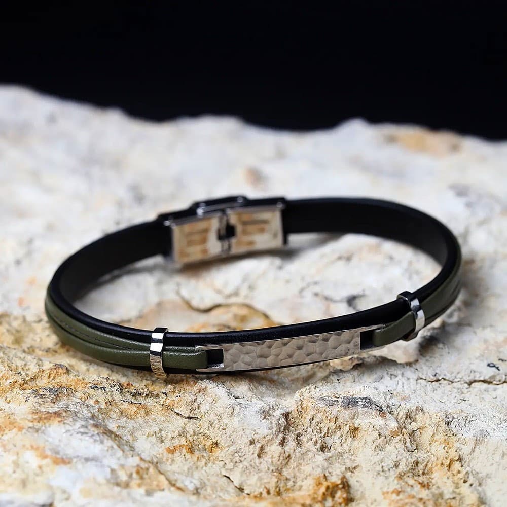 Bracciale SECTOR uomo Bandy pelle verde  (SZV115) - 2