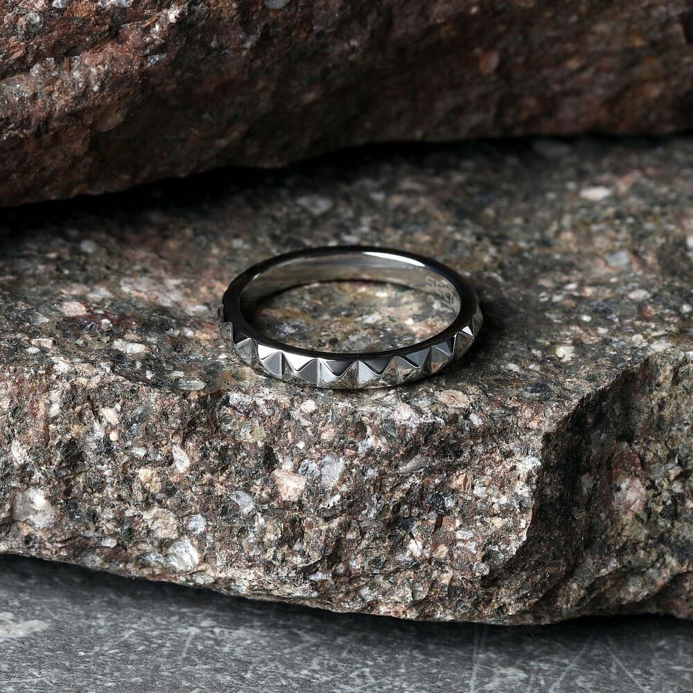 Anello SECTOR uomo Row acciaio geometric - 5