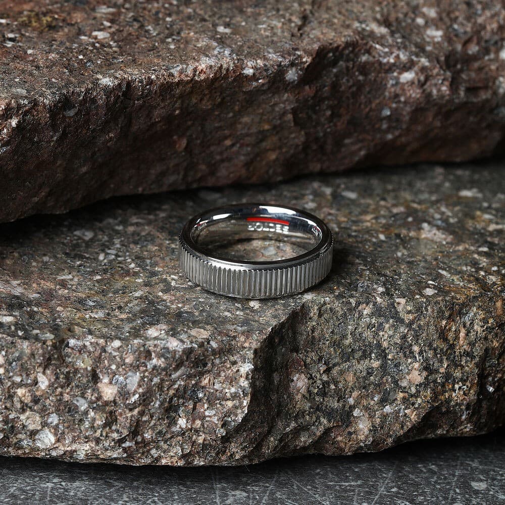Anello SECTOR uomo Row acciaio pattern - 7