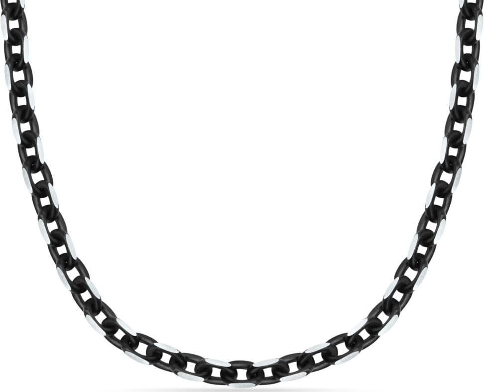Collana Sector Bold Uomo Acciaio Nero e Silver (SAXS02)