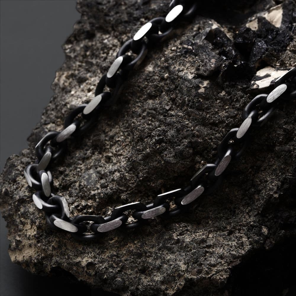 Collana Sector Bold Uomo Acciaio Nero e Silver (SAXS02) - 4