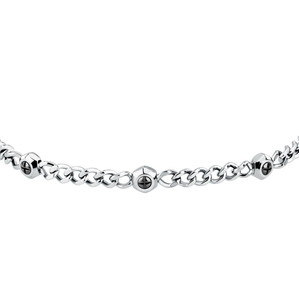 Sector Basic – Bracciale Uomo Silver con Dettagli Neri in Acciaio (SZS129) - 2