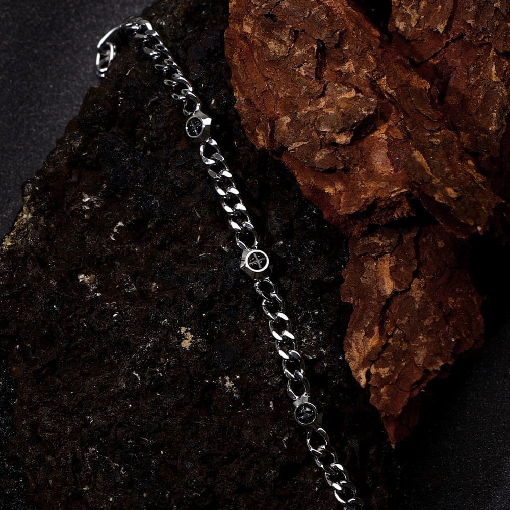 Sector Basic – Bracciale Uomo Silver con Dettagli Neri in Acciaio (SZS129) - 6
