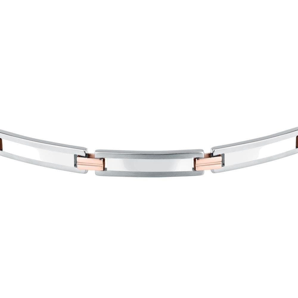 Sector Basic – Bracciale Uomo Silver con Dettagli Rose Gold  (SZS142) - 2