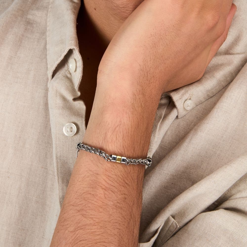 Sector Energy – Bracciale Uomo Acciaio Dettagli Dorati  (SAFT95) - 5