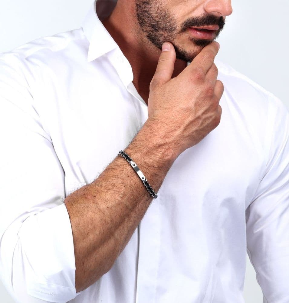 Sector Ceramic – Bracciale Uomo Acciaio e Ceramica Nero (SAFR34) - 6