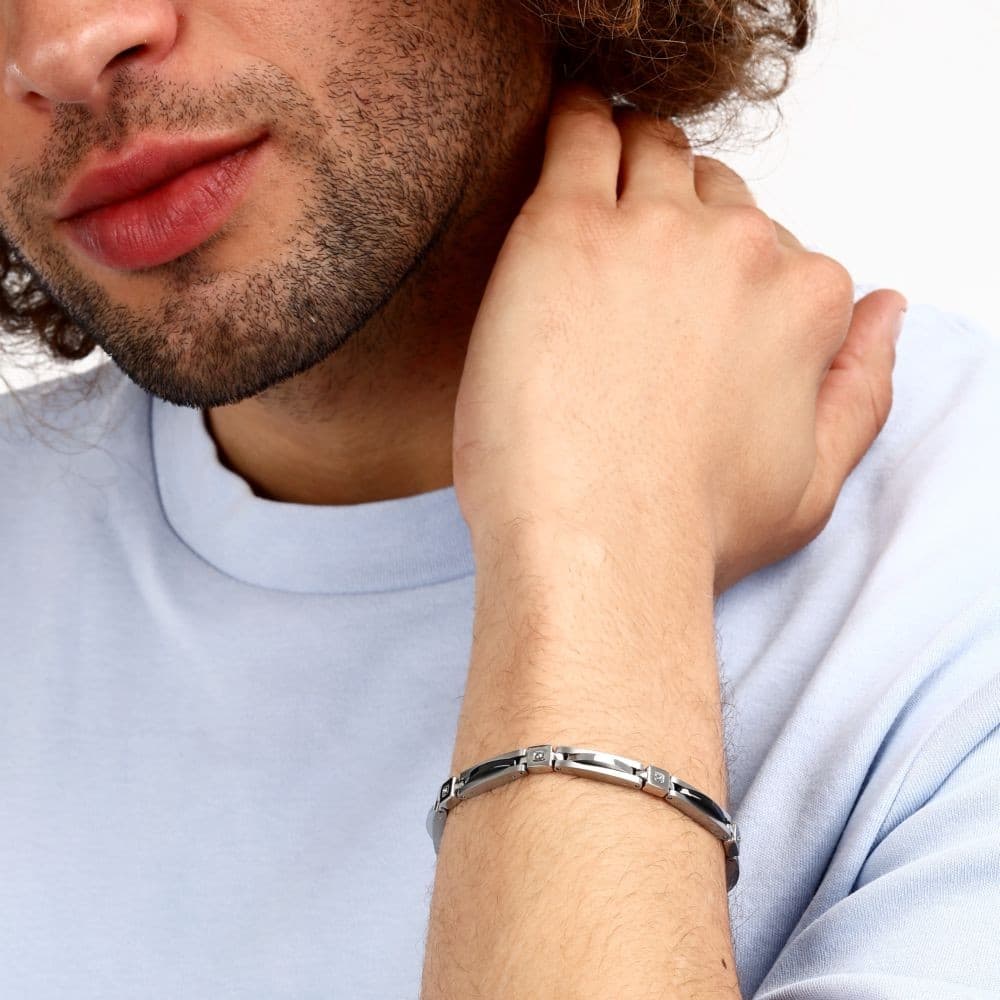 Sector Ceramic – Bracciale Uomo Acciaio e Ceramica Nero (SAFR42) - 4