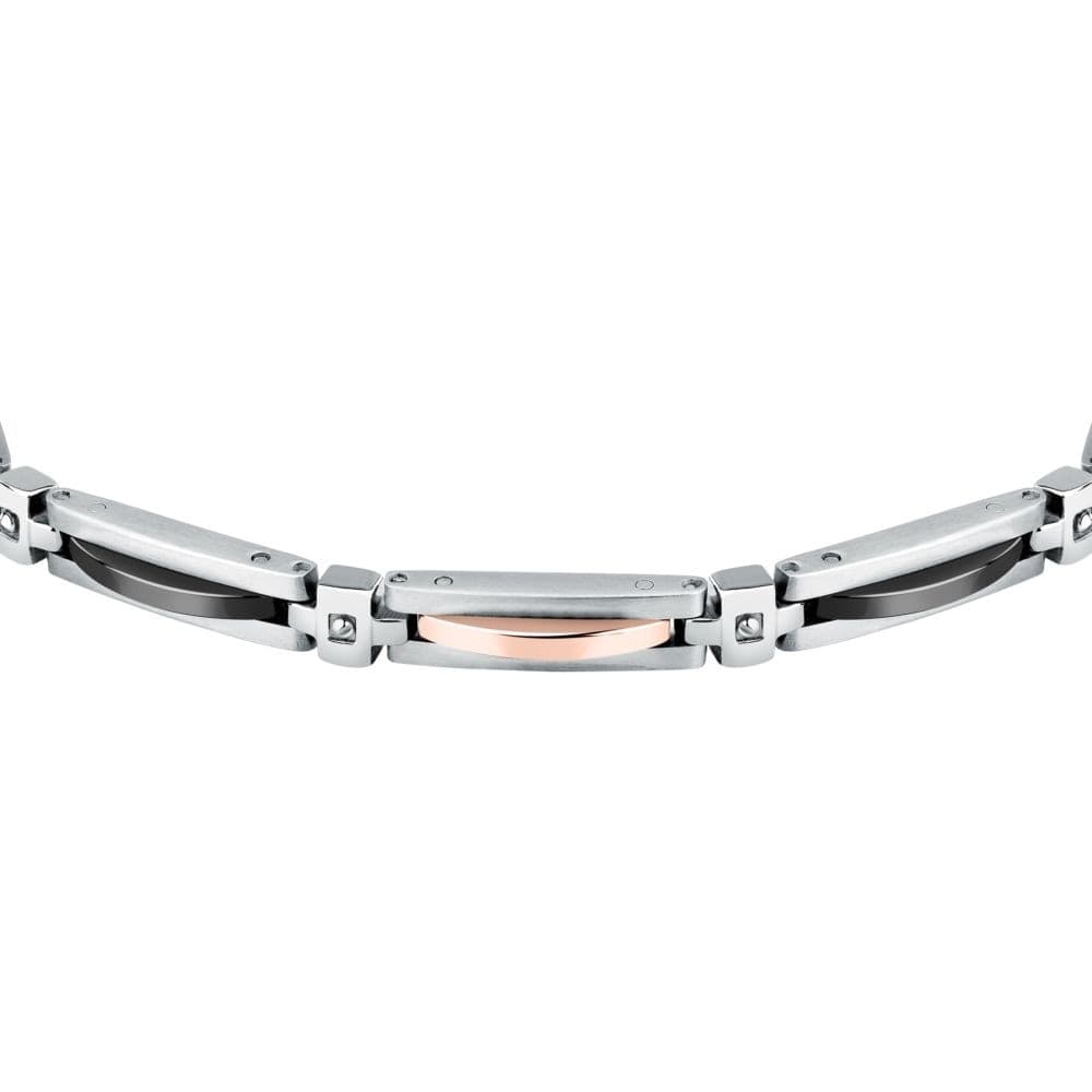 Sector Ceramic – Bracciale Uomo Acciaio Ceramica Nero Rose Gold (SAFR43) - 2