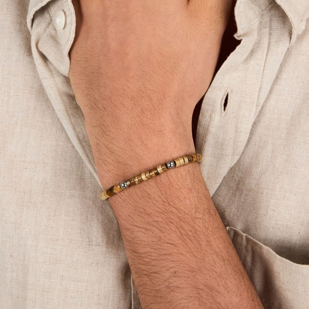 Sector Basic – Bracciale Uomo Acciaio con Diaspro Beige (SZS133) - 6