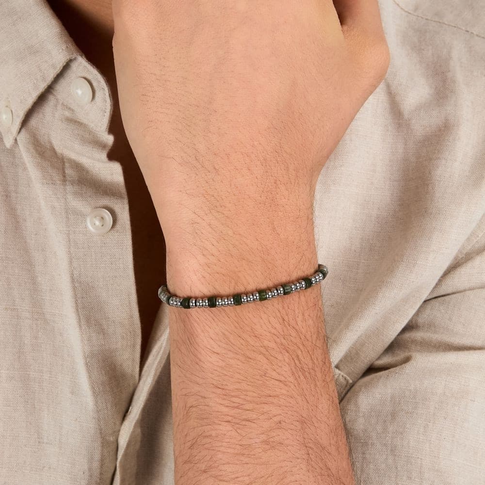 Sector Basic – Bracciale Uomo Acciaio con Pietre Verdi (SZS136) - 5
