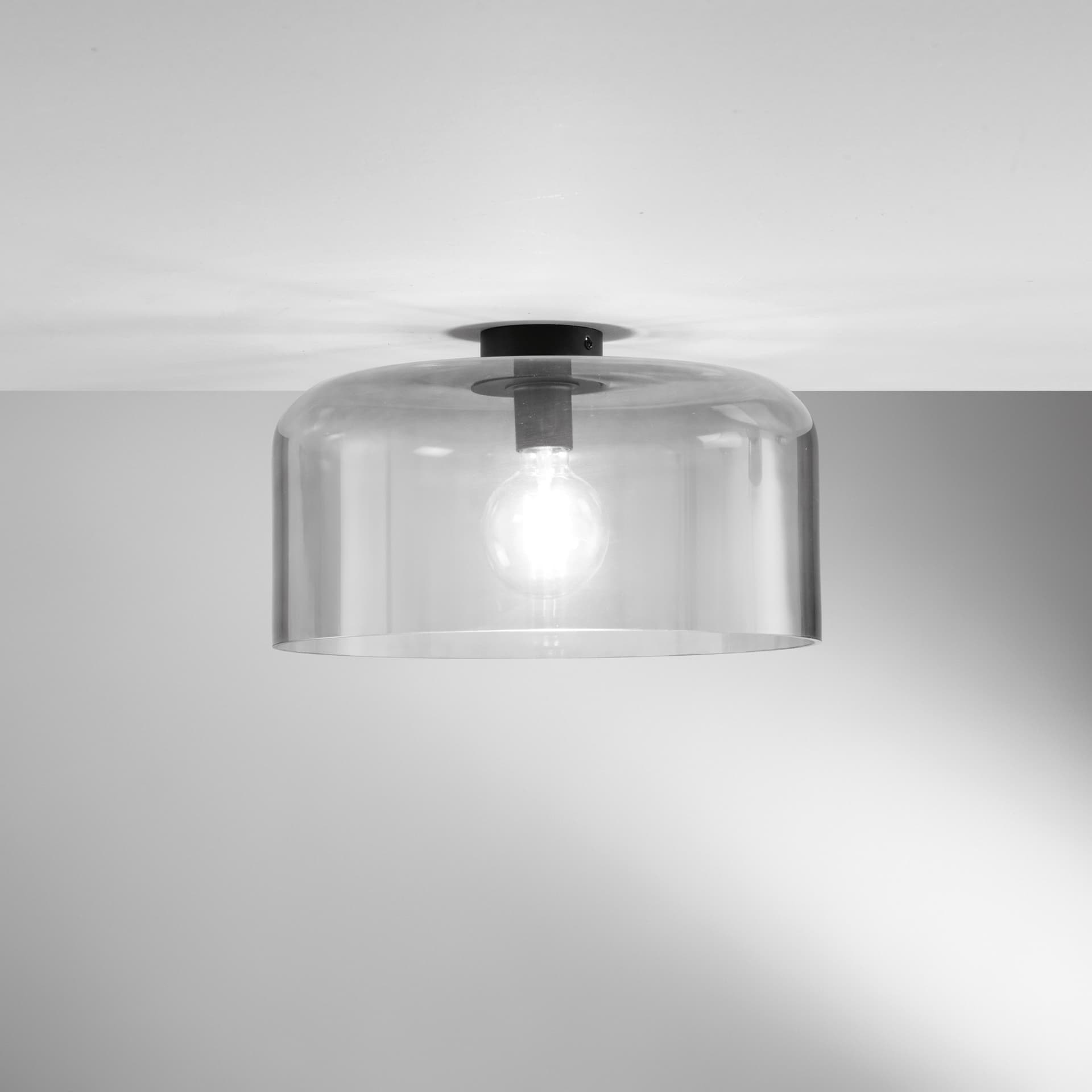PLAFONIERA GIBUS FUME' 1XE27 40X40X23CM - 2