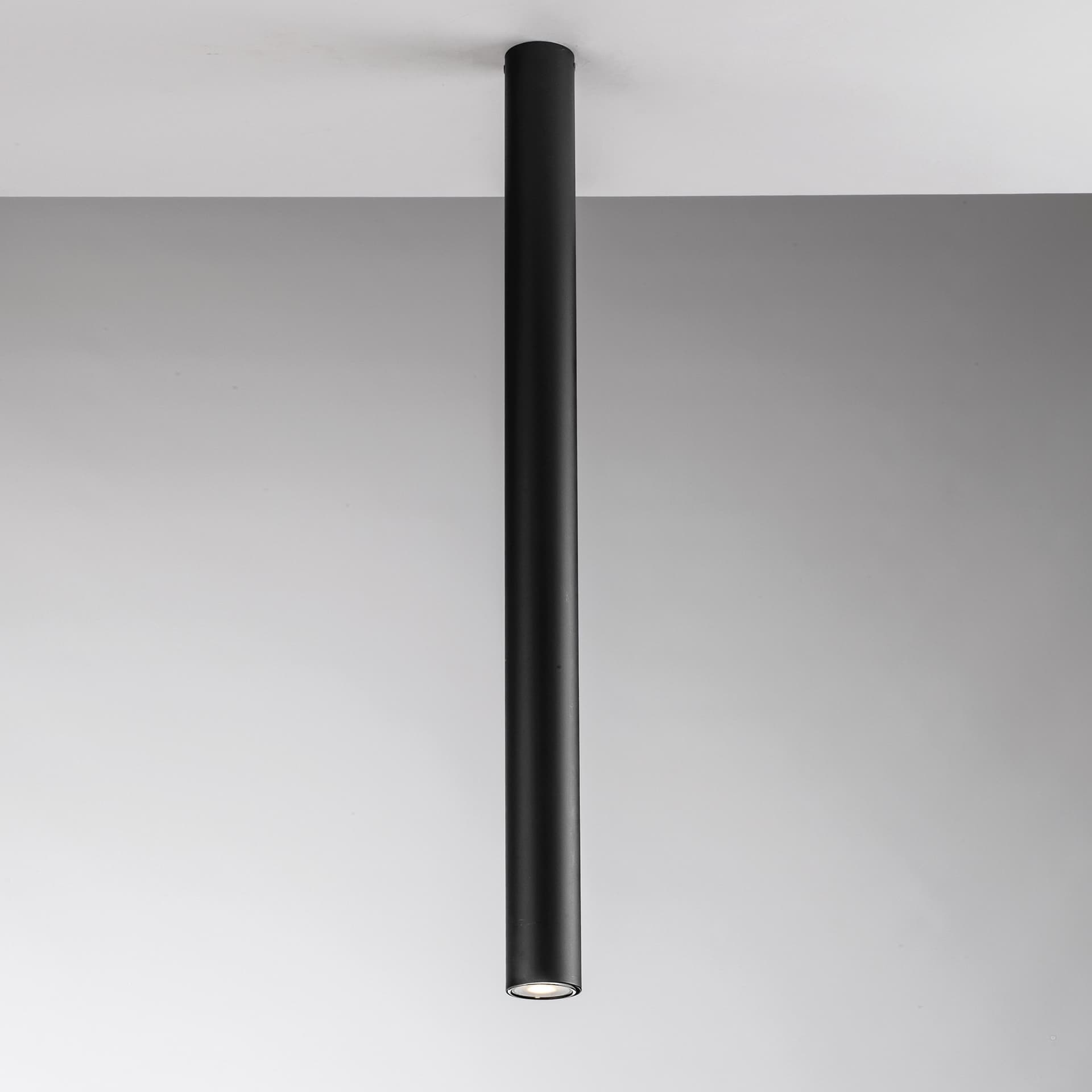 PLAFONIERA FLUKE TONDA NERA 1XGU10 5,5X5,5X75CM - 2