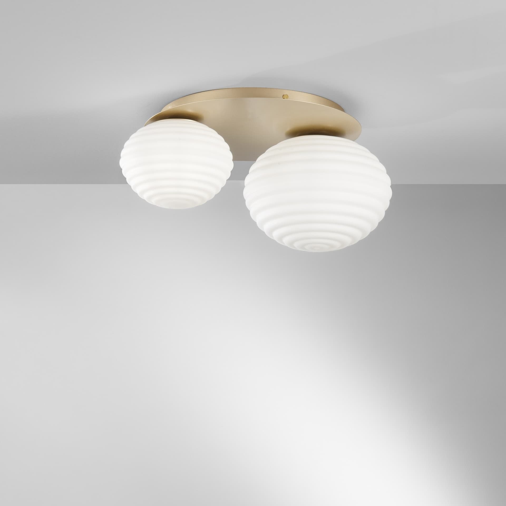 PLAFONIERA RIPPLE ORO 2XE27 45X21,5X35CM - 2