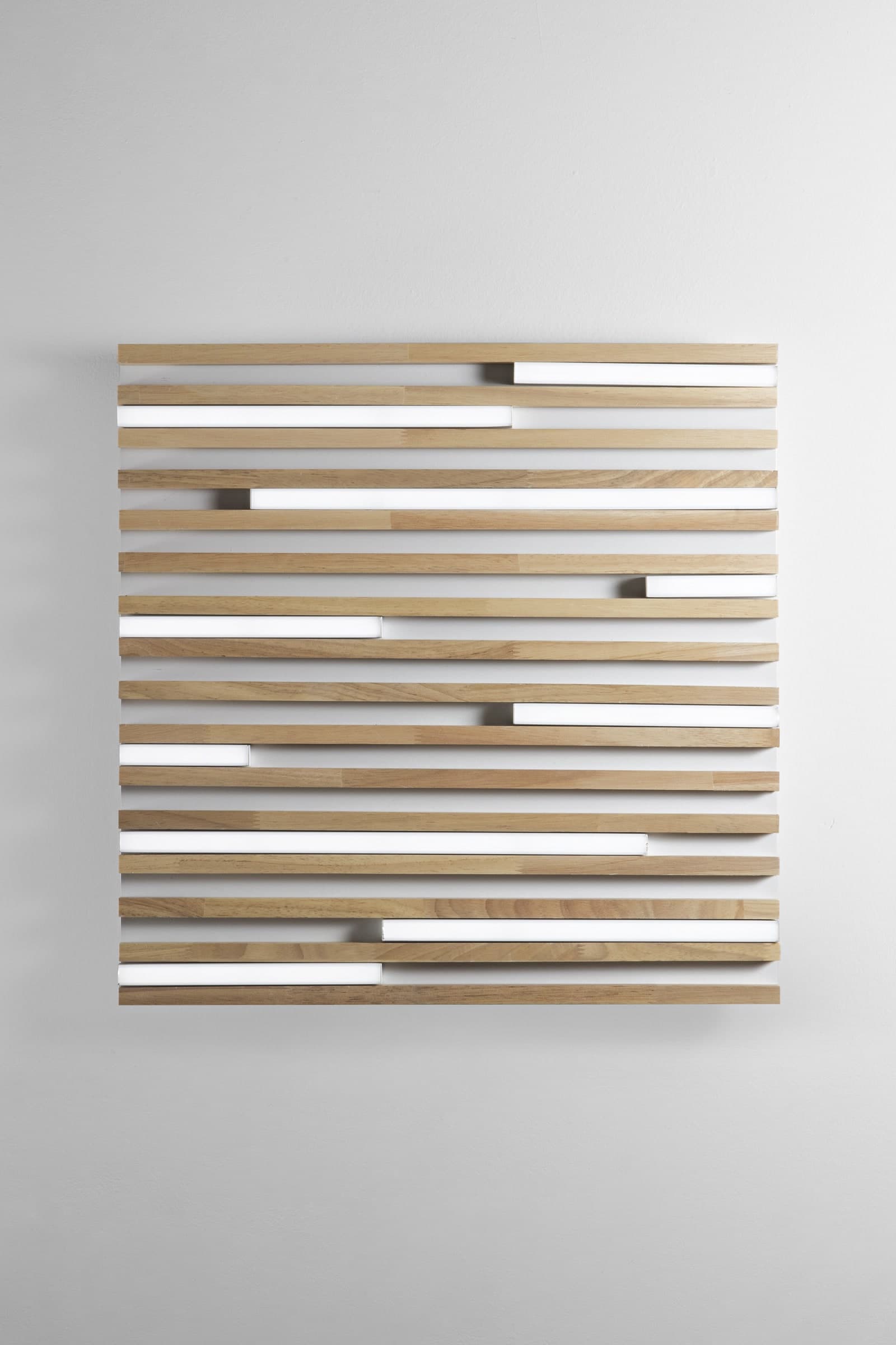 PLAFONIERA LED KUMA BIANCA IN LEGNO 40W CCT 2700/3200/4000K L50X50XH5,2 CM - 2