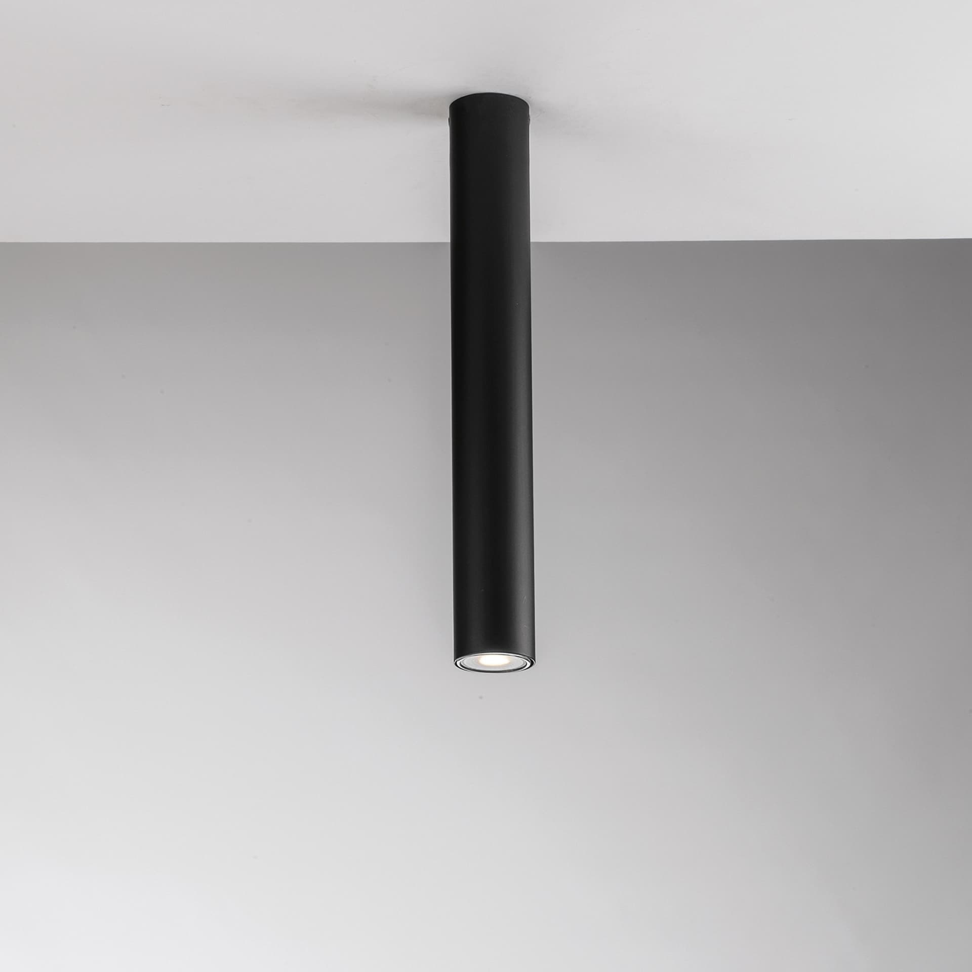 PLAFONIERA FLUKE TONDA NERA 1XGU10 5,5X5,5X40CM - 2
