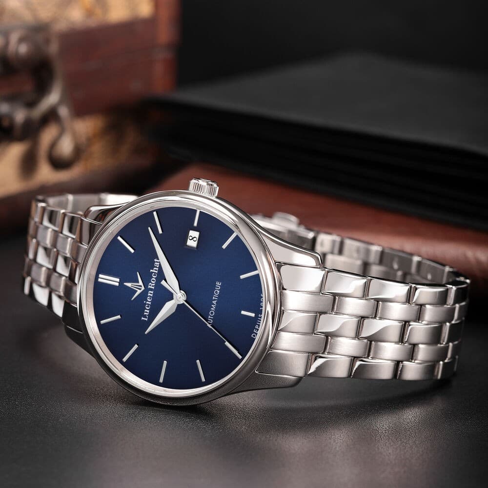 Lucien Rochat Montreux - Orologio Automatico data acciaio / blu (R0423115002) - 9