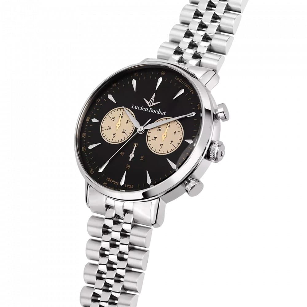 Lucien Rochat GarCon – Orologio Uomo Acciaio Nero Cronografo (R0453120002) - 2