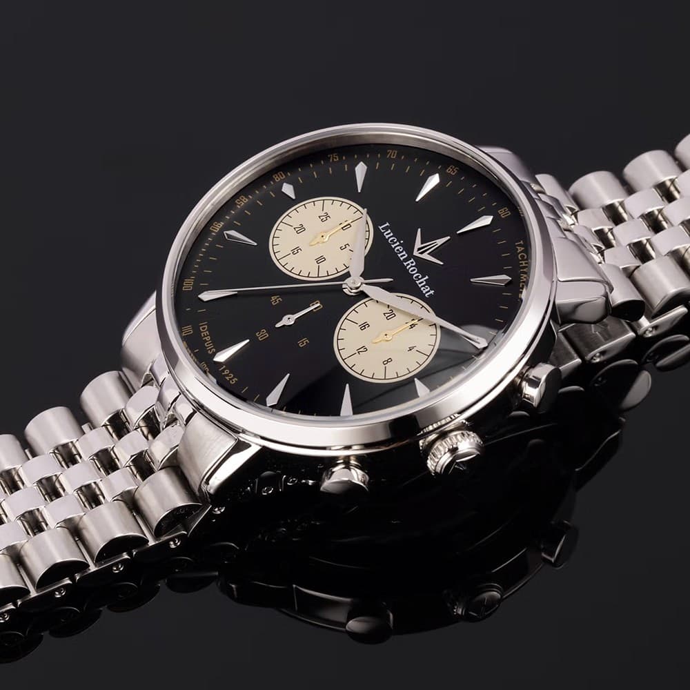 Lucien Rochat GarCon – Orologio Uomo Acciaio Nero Cronografo (R0453120002) - 5