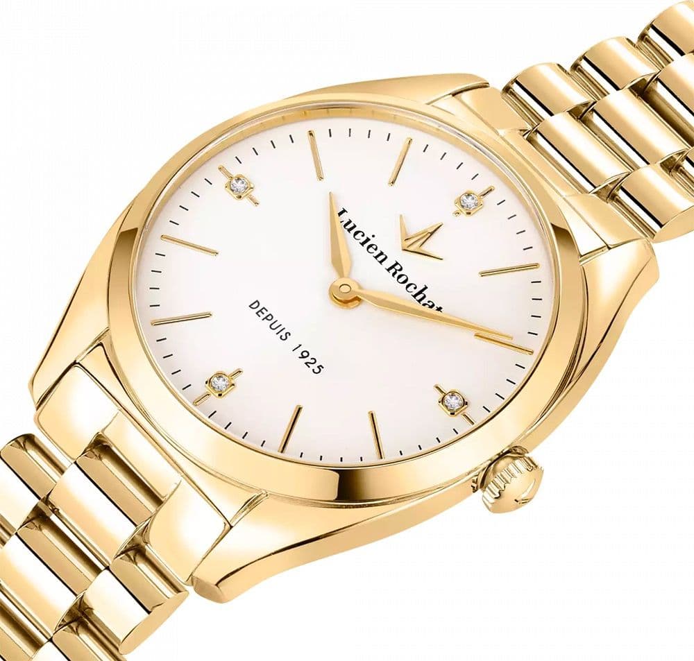 Lucien Rochat Mademoiselle – Orologio Donna Dorato/Bianco Diamond (R0453120502) - 2