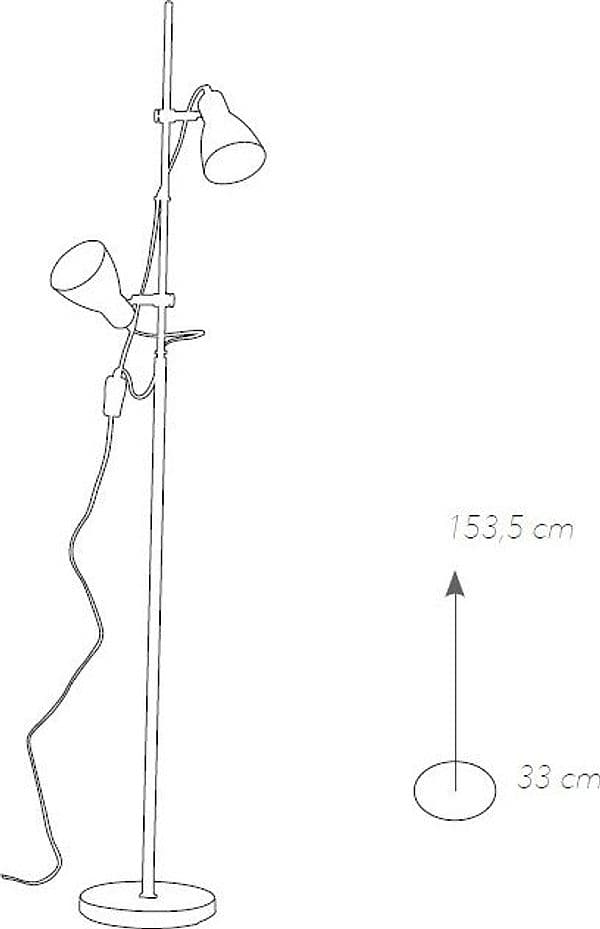 Piantana Metallo Paralumi Orientabili Lampada Da Terra Moderna E27 - 2