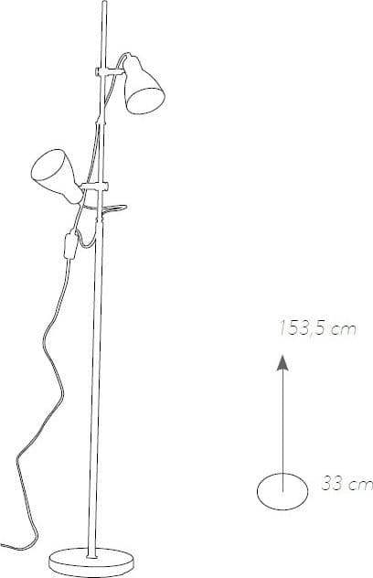 Piantana Metallo Paralumi Orientabili Lampada Da Terra Moderna E27 - 2