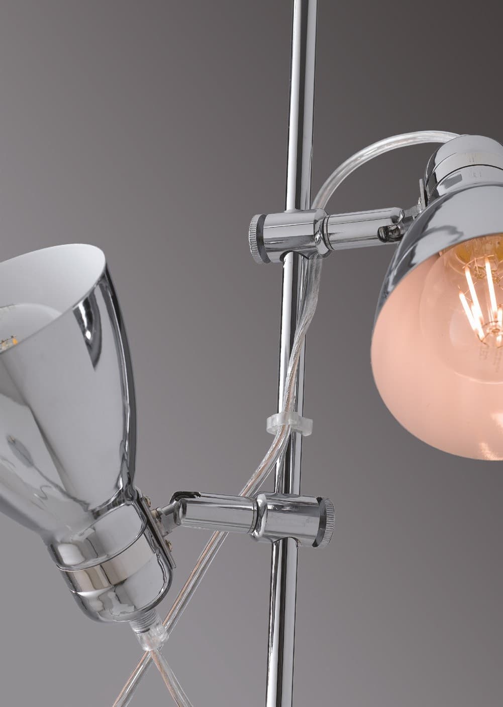Piantana Metallo Paralumi Orientabili Lampada Da Terra Moderna E27 - 3