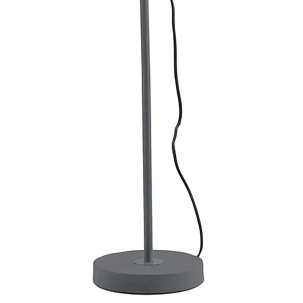 Lampada da Terra Orientabile Metallo Grigio Piantana Interno Moderno E27 - 3