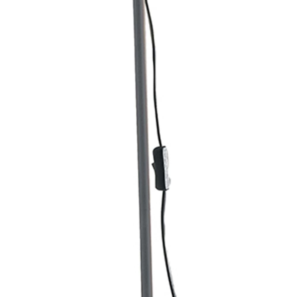 Lampada da Terra Orientabile Metallo Grigio Piantana Interno Moderno E27 - 4