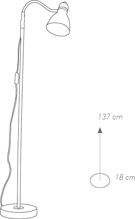 Piantana Nera Orientabile Metallo Lampada da Terra Moderna E27 - 2