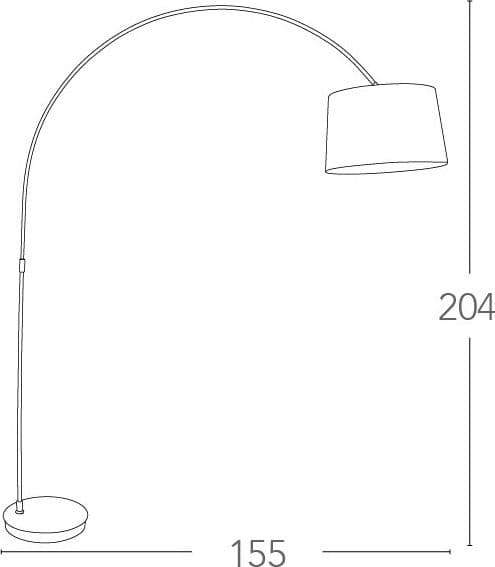 Lampada da terra Piantana Ad Arco bianca 60 watt E27 - 2