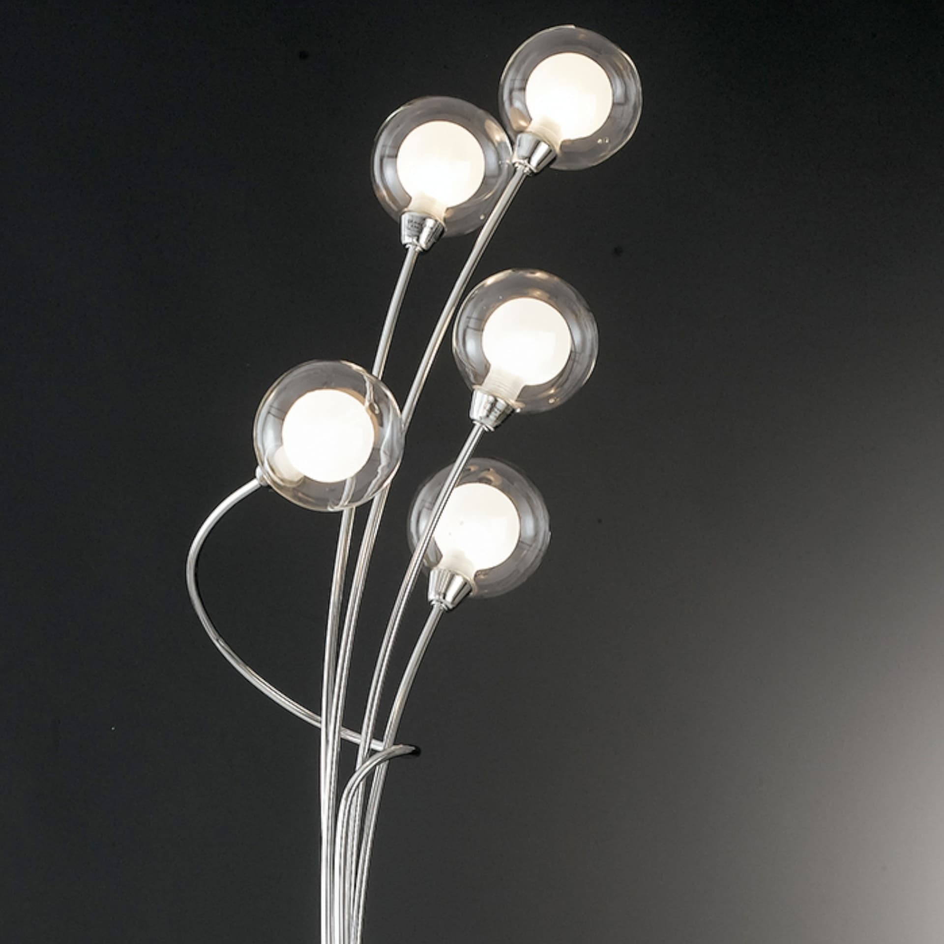 Piantana lampada da terra 28W 5XG9 a 5 emissioni cromo POST - 3