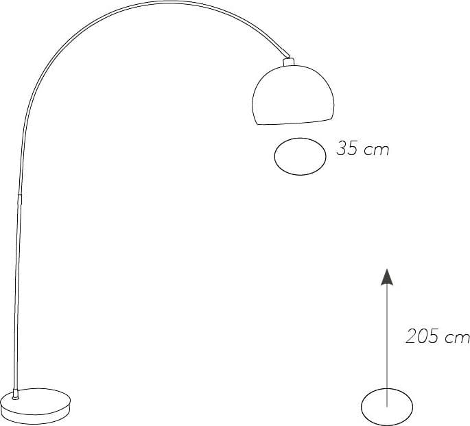 Lampada Arco Metallo Nikel Piantana Moderna Interni E27 - 2