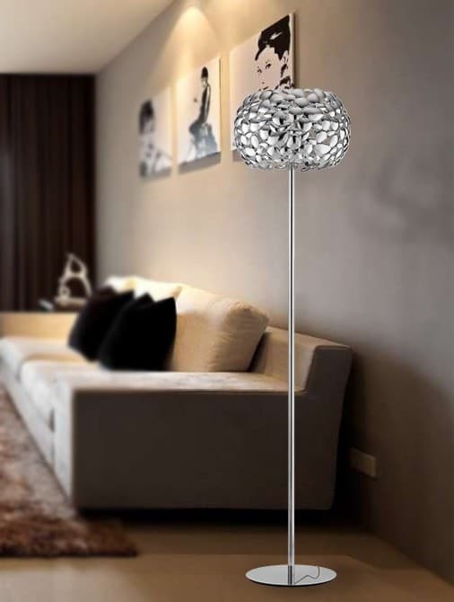 Piantana lampada da terra 60W 3XE27 cromo GRAPE - 5