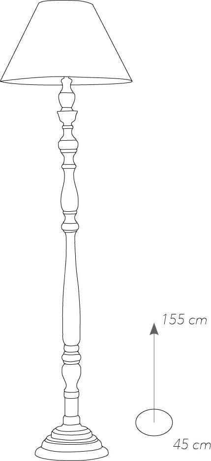 Lampada da Terra Metallo Bianco paralume Tessuto Grigio Piantana Classica E27 - 2