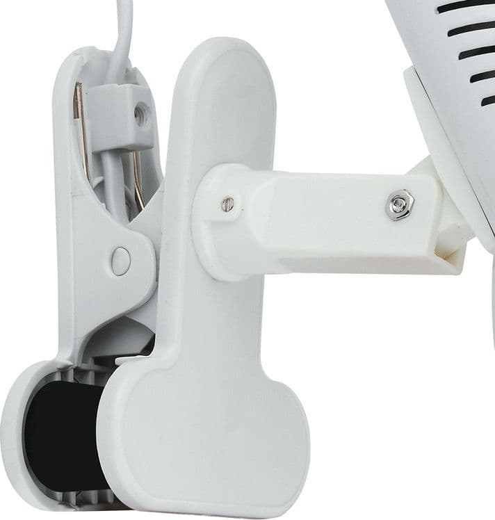 Lampada a Pinza Bianco opaco Adatta per scrivania di camere o uffici Faretto orientabile E27 - 2
